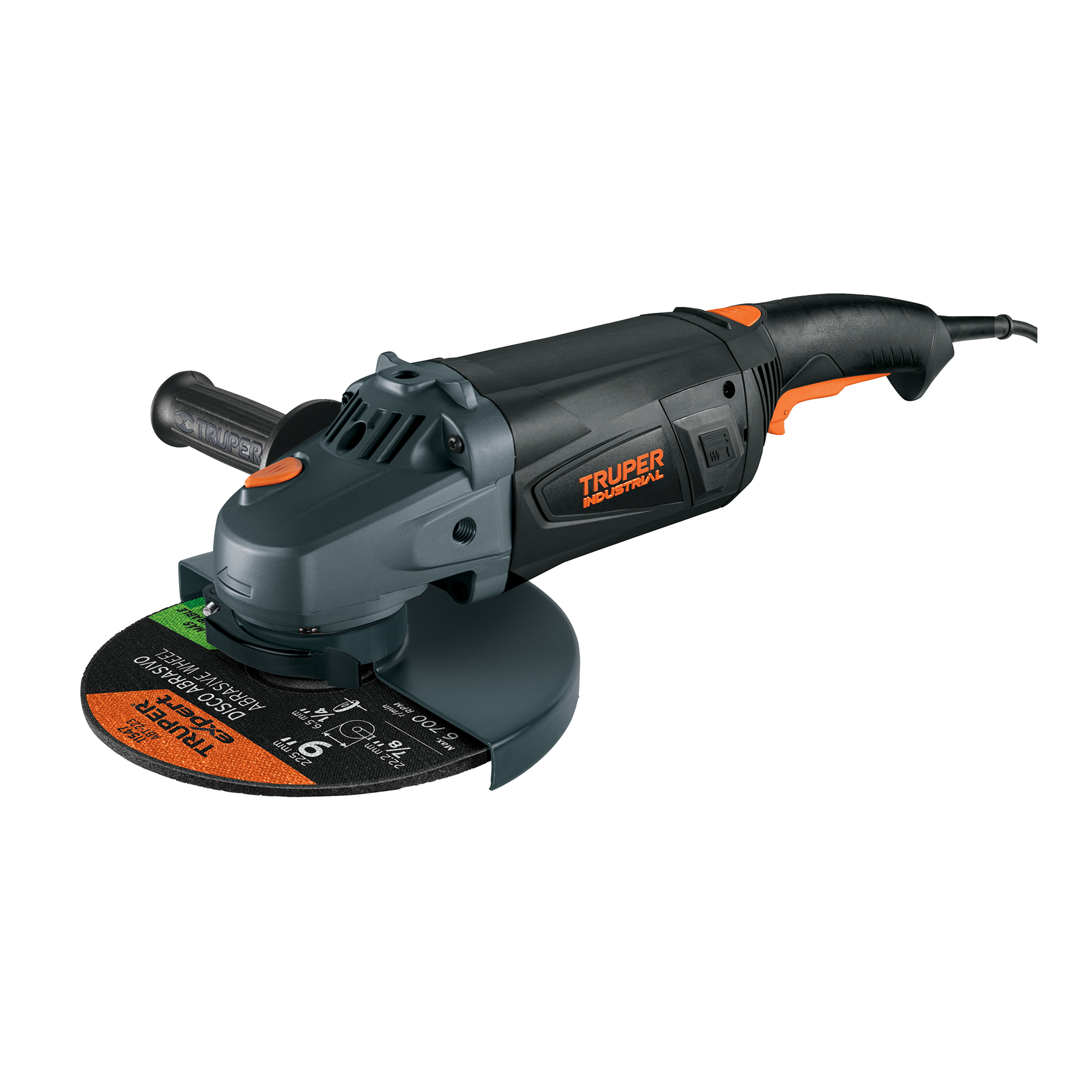 Esmeriladora/Pulidora angular 9", 2350W, TRUPER INDUSTRIAL