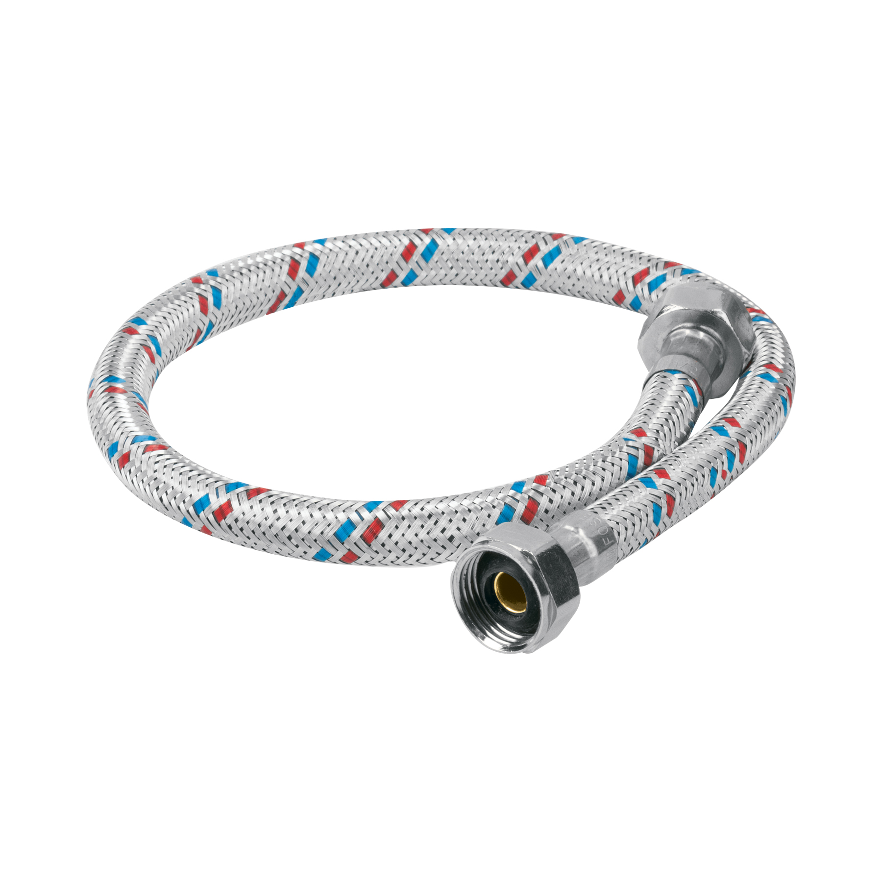 Manguera lavabo/fregadero, aluminio, 1/2"x1/2",55 cm, BASIC