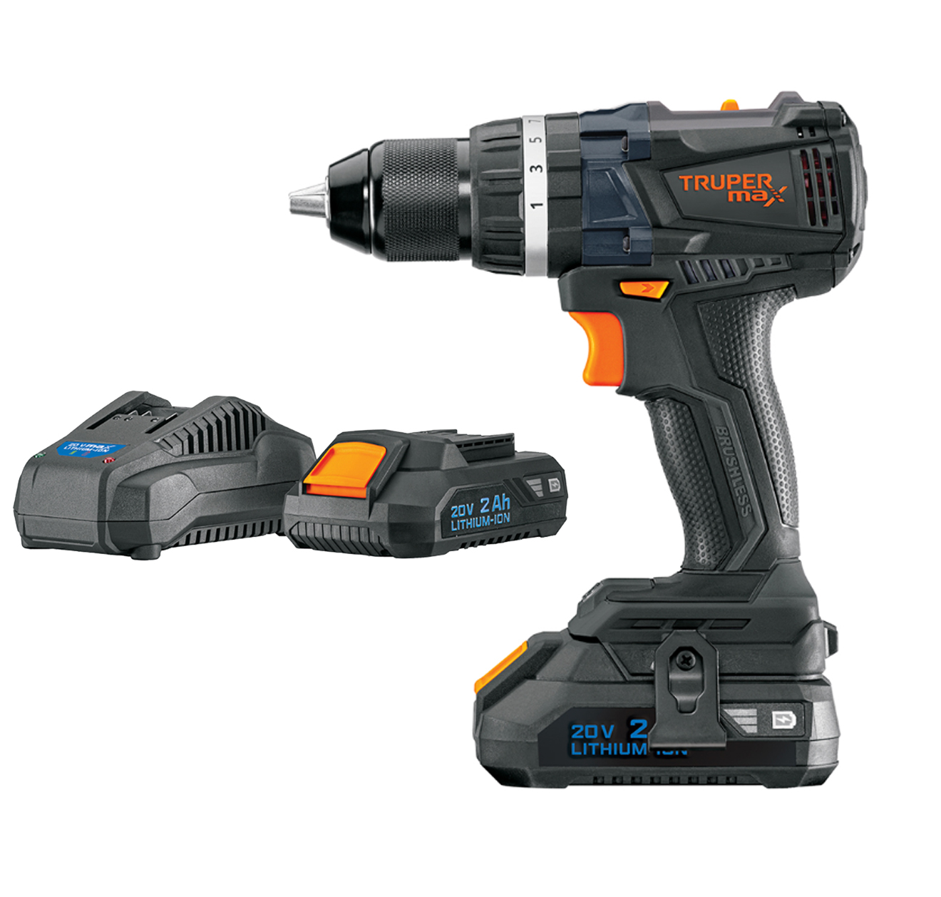 Rotomartillo 1/2", 20V, 2 baterías 2Ah, MAX