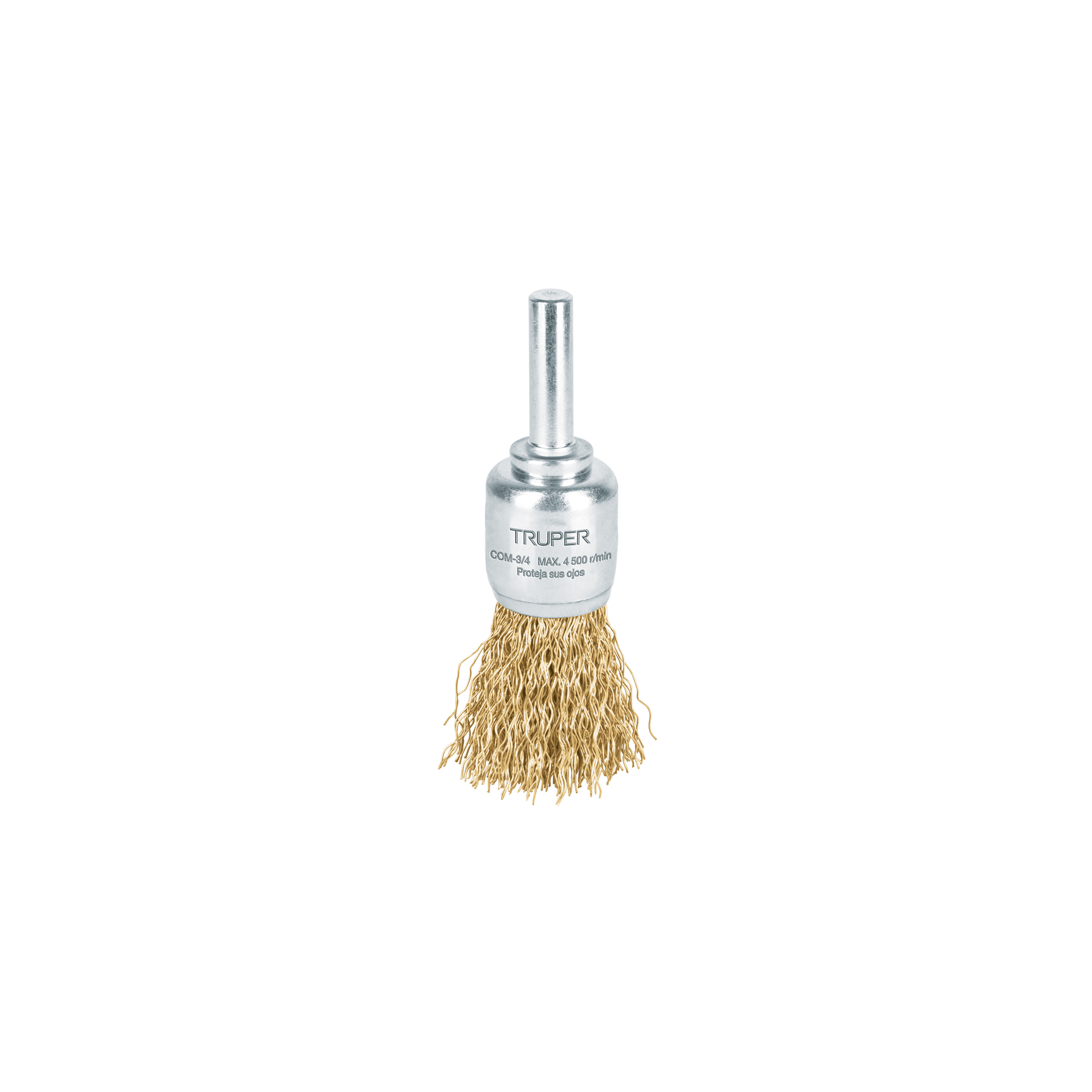 Carda tipo brocha 3/4" alambre grueso para taladro, TRUPER